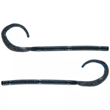 Strike King Perfect Plastic Zeus Worm BLACK/BLUE 9.5