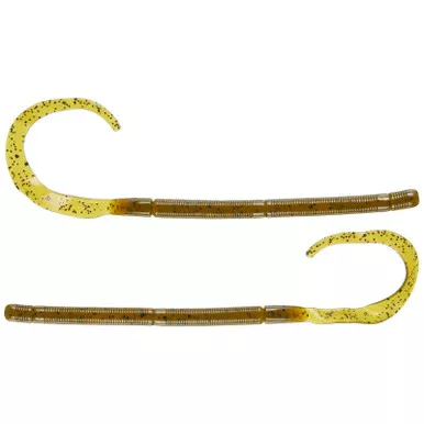 Strike King Perfect Plastic Zeus Worm GREEN PUMPKIN