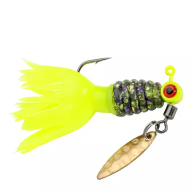 Strike King Sausage Head Spins pre-rigged Crappie Thunder 1/16 Who Dat