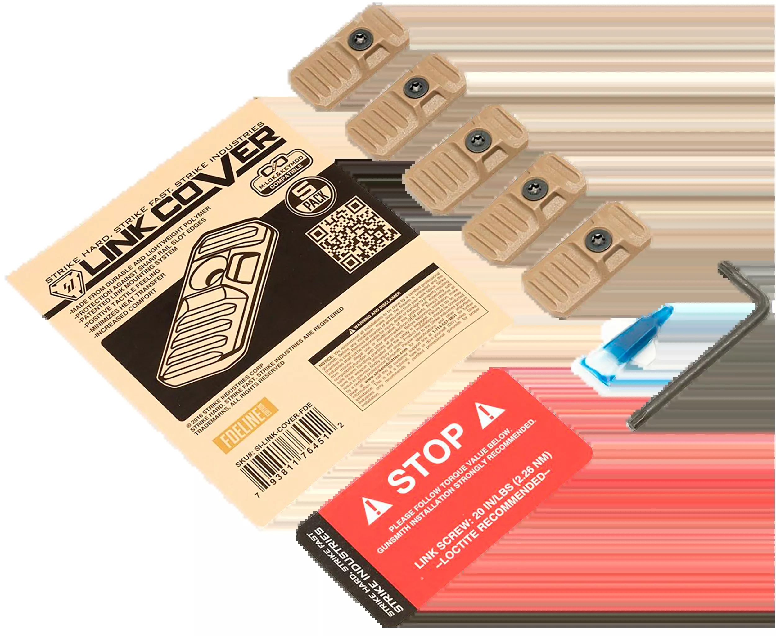 Strike Link Cover, Si Link-cover-fde Link Rail Cover 5pc