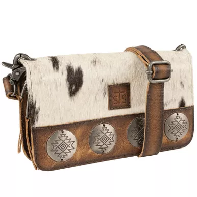STS Vaquero Evie Cowhide/Tan Organizer Crossbody Wallet (STS-34153)