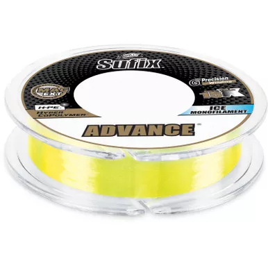 Sufix Advance Ice Monofilament Line Neon Lime 6 lb.
