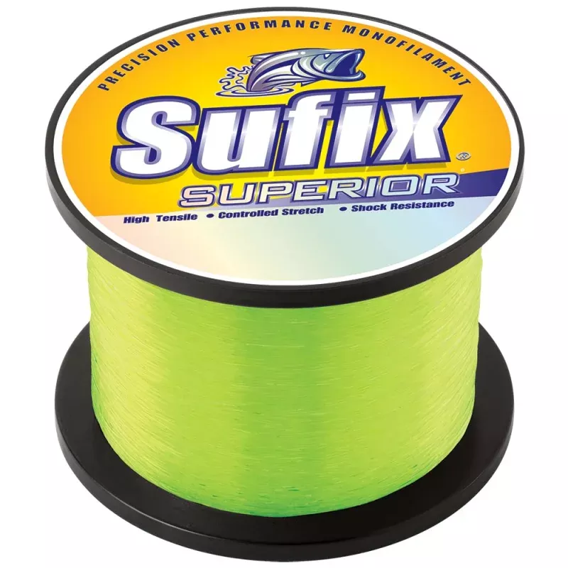 Sufix Superior Hi-Vis Yellow Monofilament – 8lb – 1720 yds