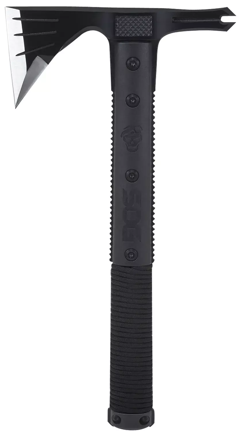 Survival Hawk 3″ Blade 2Cr13MoV SS Blade Black w/Reflective Paracord GRN Handle 12.10″ Long Tomahawk