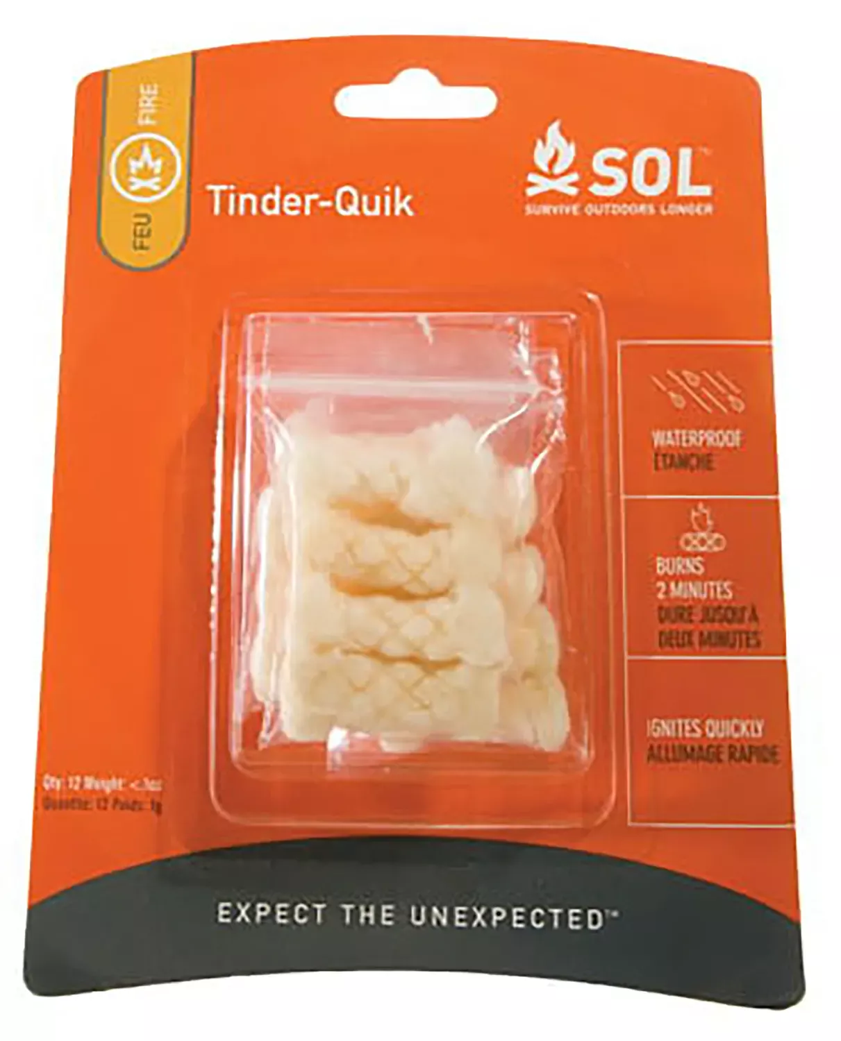 Survive Outdoors Longer Tinder Quik White 12 Pack