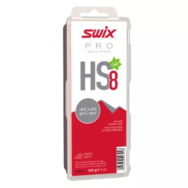 SWIX HS8 Red -4°C/+4°C 180g Glide Wax (HS08-18)