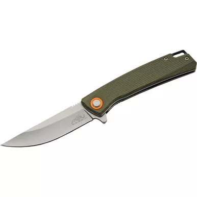 SZCO RUC-4010GN Micarta D2 Folder Knife, 4 Inches, Moss Green