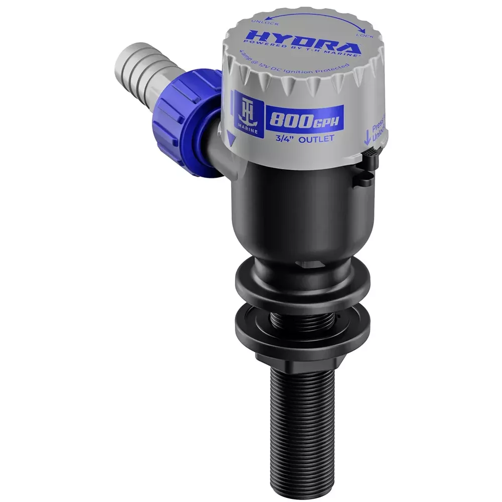 T-H Marine HYDRA Livewell Pump – 800 GPH – 12V – Long Nozzle [PMP-LWL8-DP]