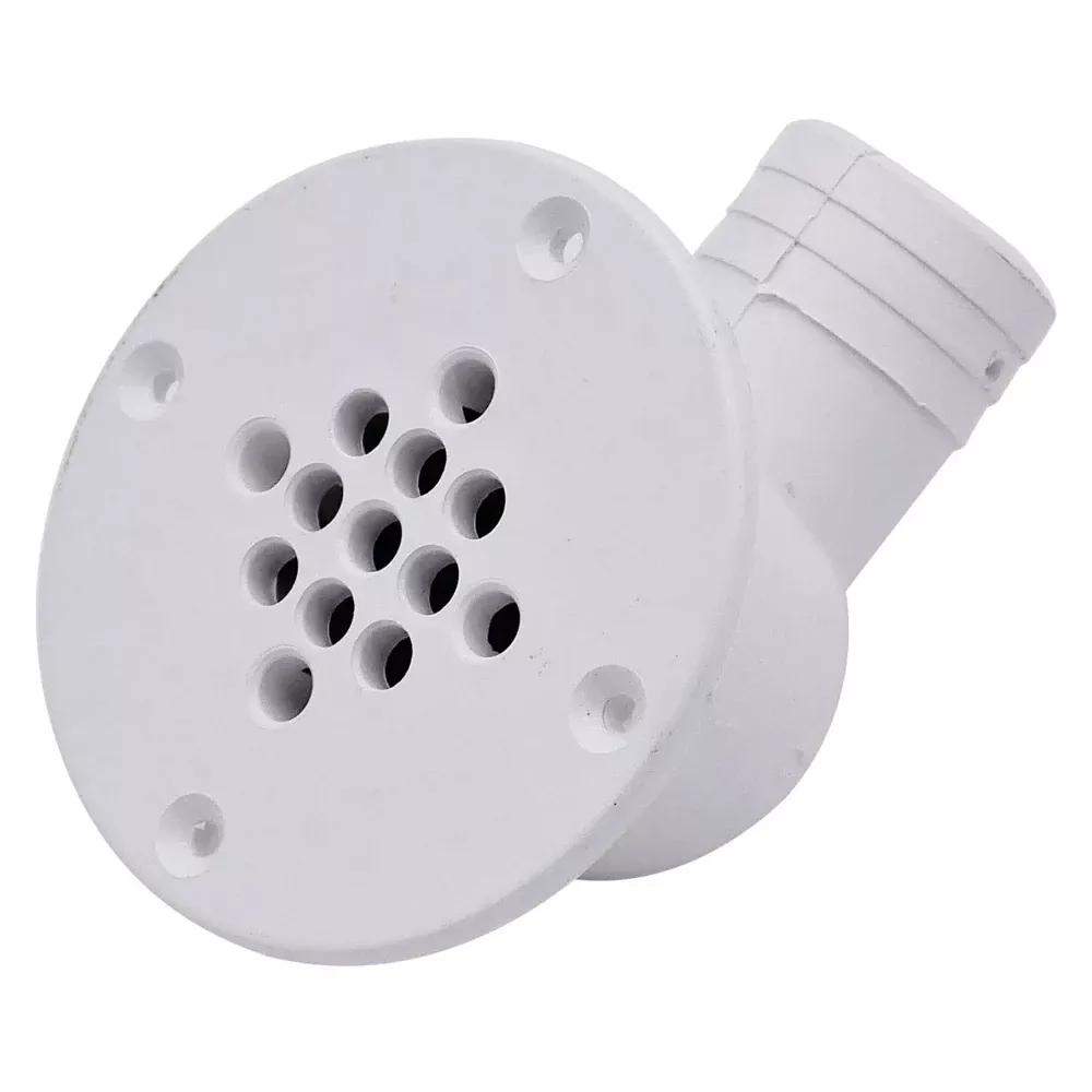 T-M Marine 90-Degree Cockpit Scupper Drain - White - CSD-92-DP