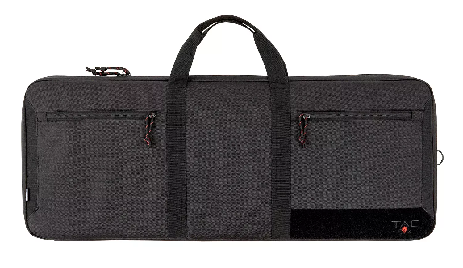 Tac Six Division Tactical Case made of Black 600D Polyester withLockable Zippers, Workstation/Gun Mat, Storage Pockets & Carry Handle 32 L x 13″ W x 2″ H Interior Dimensions”