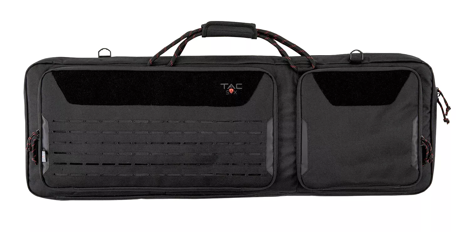 Tac Six Squad Tactical Rifle Case 38 Coyote with Large Exterior & Interior Pockets"