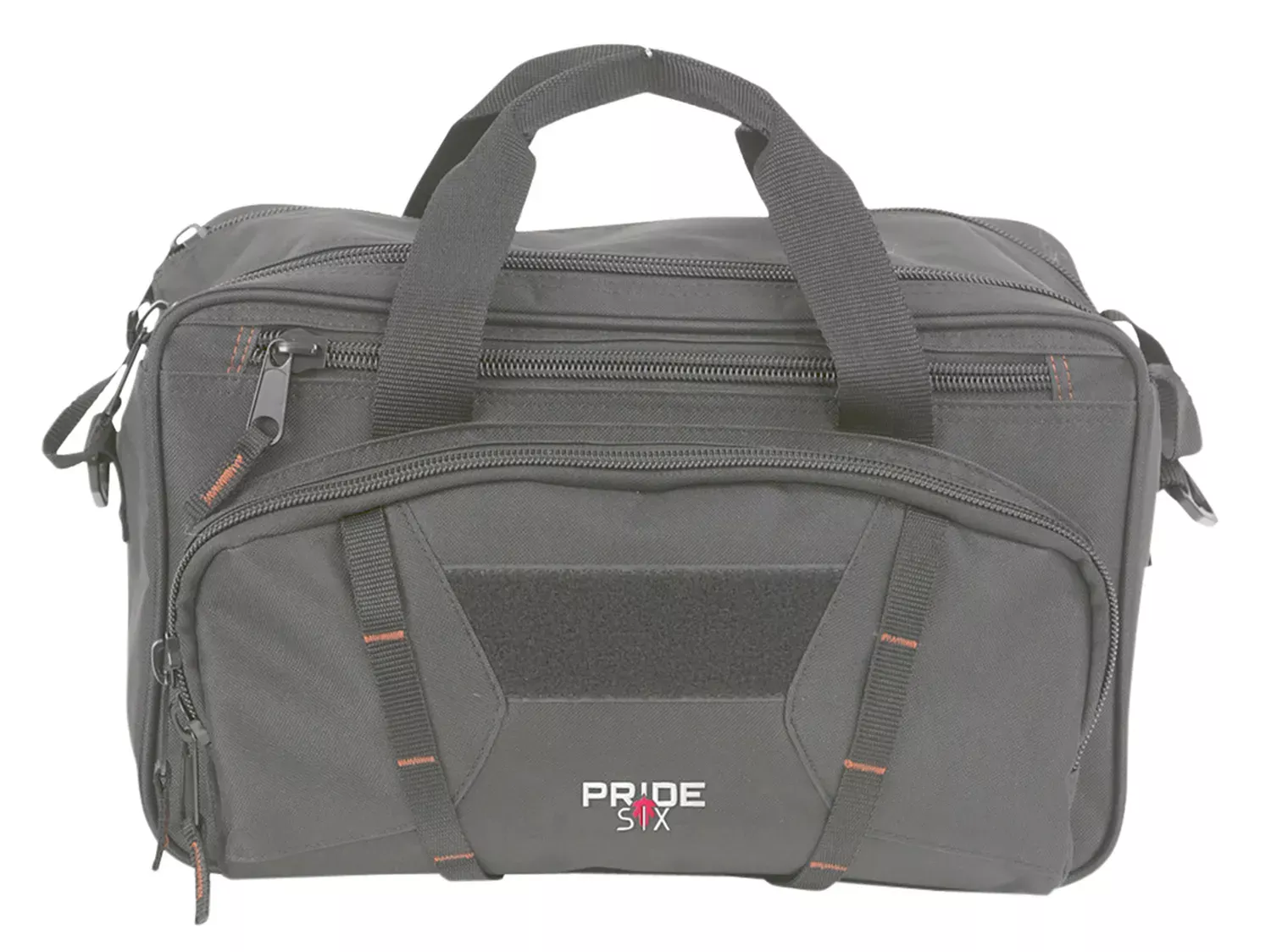 Tac Six Tactical Sporter Range Bag Black Endura with Removable Shoulder Strap, Pockets, Padded Pistol Rug & Exterior Webbing
