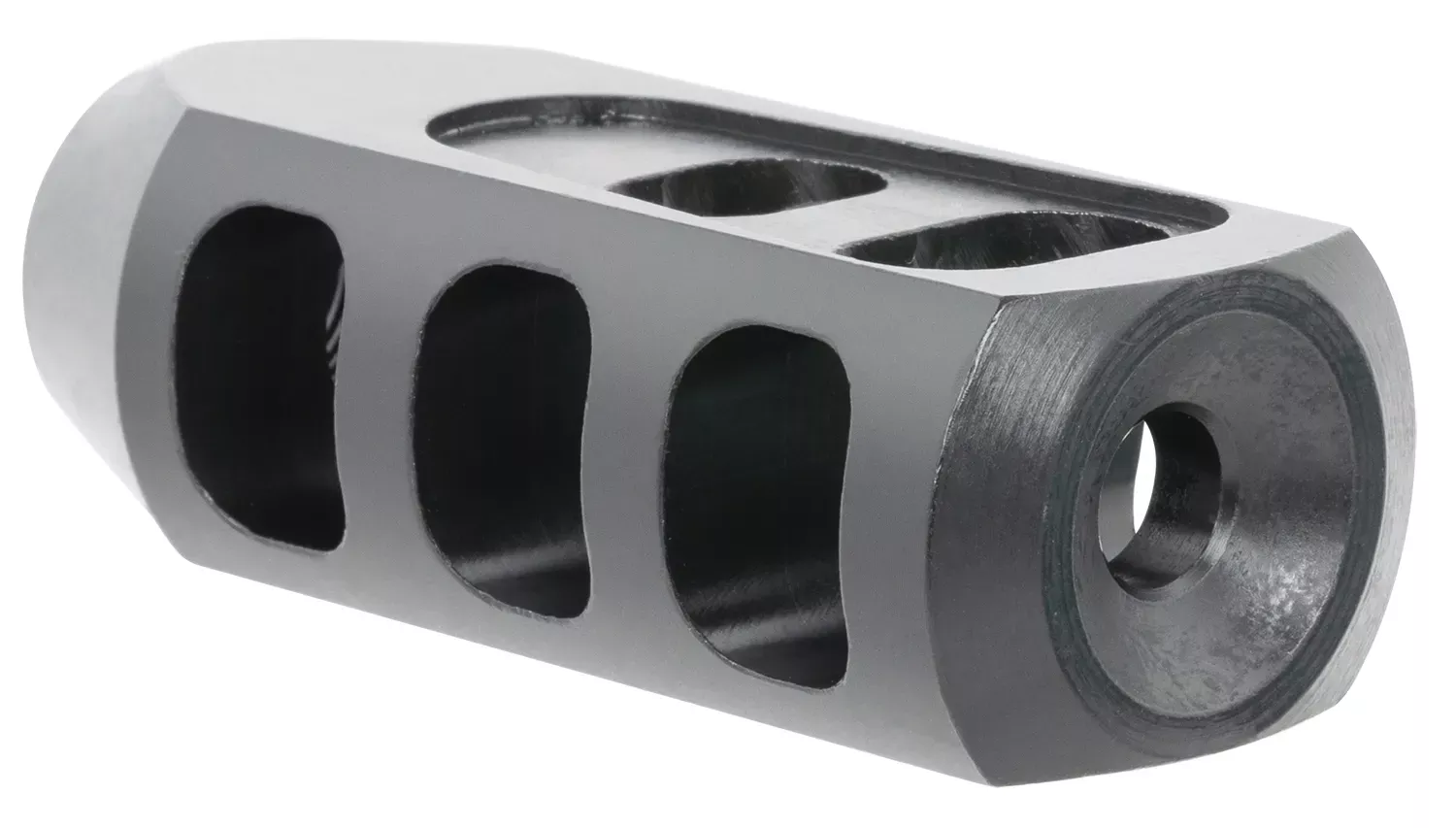 TacFire Tanker Muzzle Brake with 1/2"-28 tpi Threads 2.76" OAL 1.37" Diameter for 5.56x45mm NATO