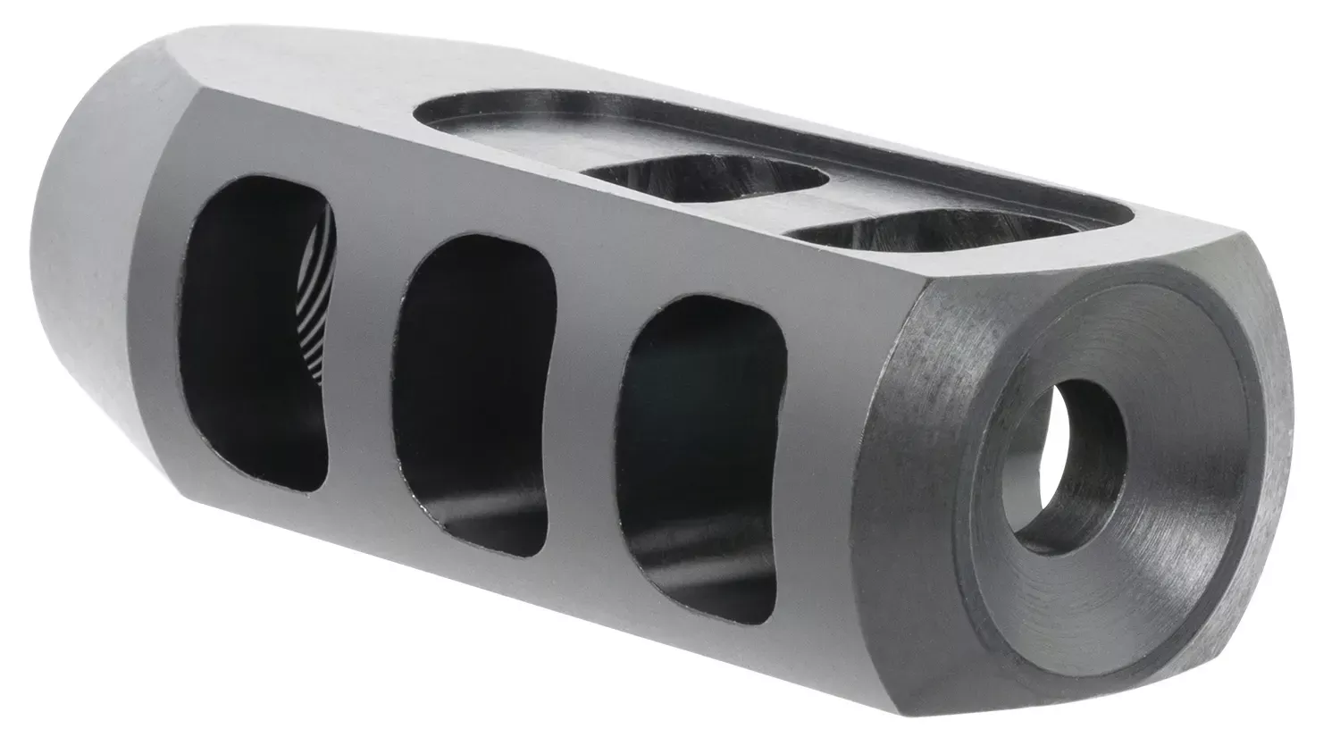 TacFireTanker Muzzle BrakeBlack Oxide Steel with 5/8"-24 tpi Threads 2.76" OAL 1.37" Diameter for 308 Win