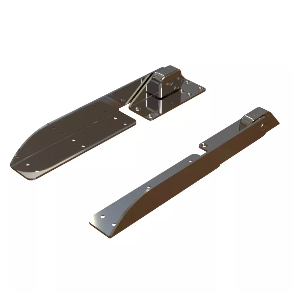 TACO Command Ratchet Hinge – 18-1/2″ – 316 Stainless Steel Polished w/Hard Stop [H25-0048]
