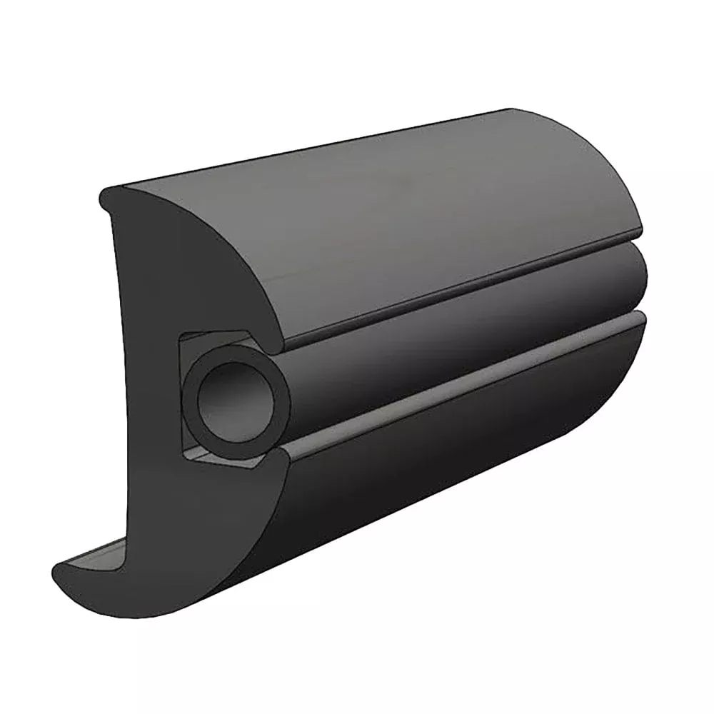 TACO Flexible Vinyl Black Rub Rail 1-1/16″ x 1-7/8″ 50’L