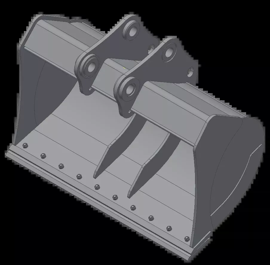 TAG Ditch Cleaning Bucket | Width 42"–72" | Machine Size 10 – 12 Tons | For Backhoe Loaders