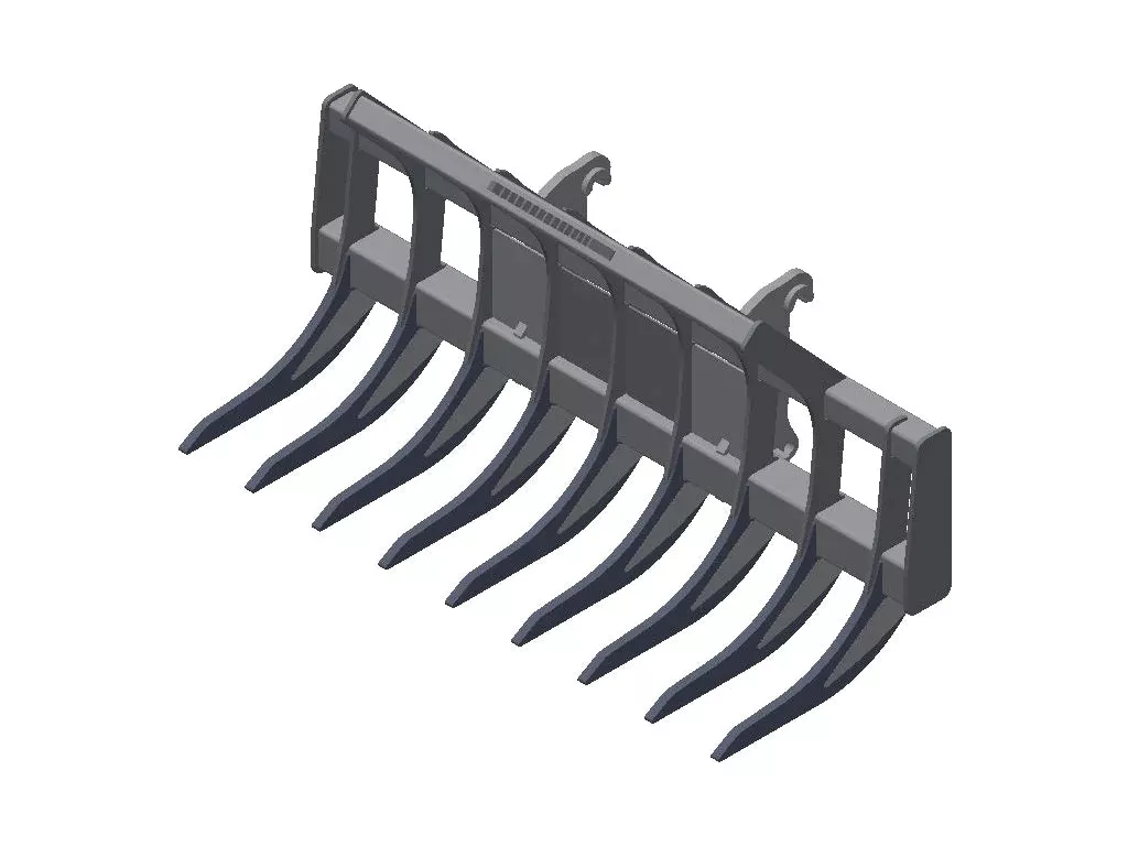 TAG Heavy Duty Rake | 24″ Width | Machine Size 4–6 Ton | For Compact Excavators