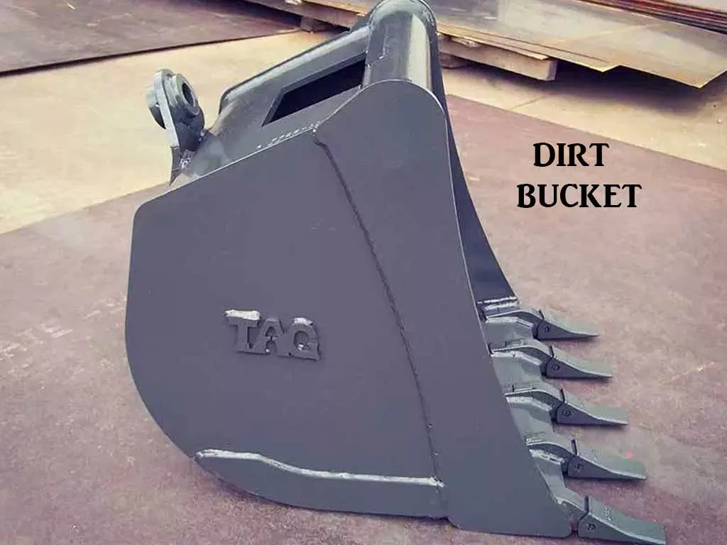 TAG Quick Coupler Dirt Buckets with 1.25″ T-Pin | Width 10″–36″ | Machine Size 6–7 Tons | For Excavators