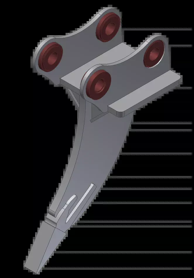 TAG Quick Coupler Single Shank Frost Ripper | Shank Width 0.75″ To 1.5″ | Machine Size 1 To 20 Tons | For Excavators
