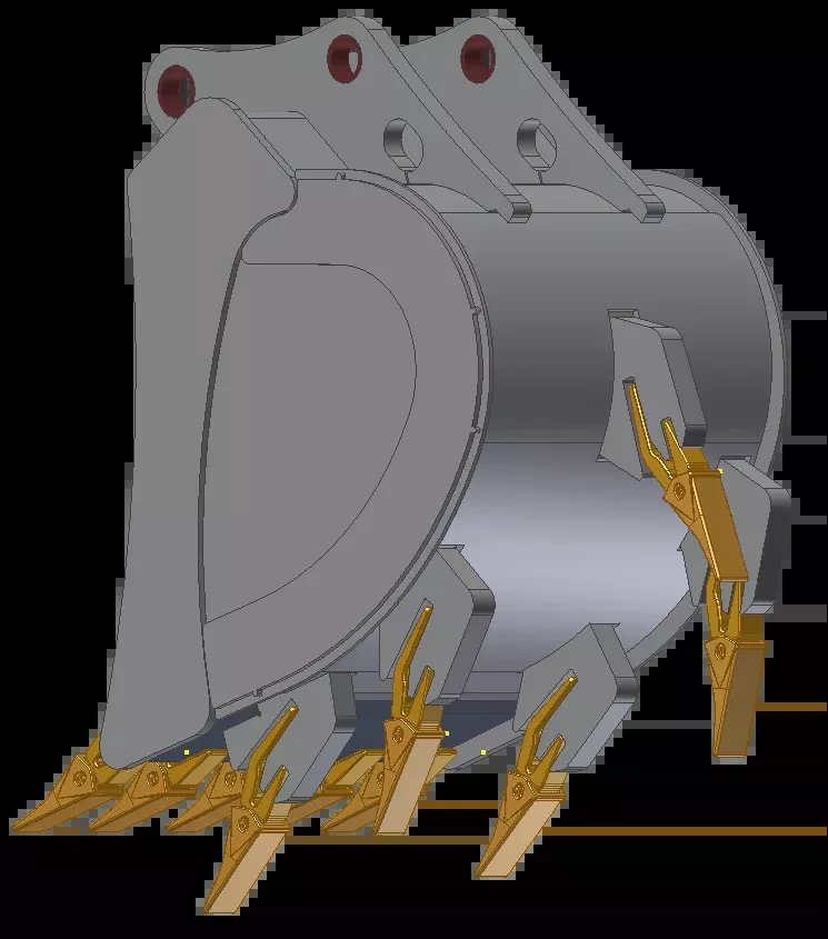 TAG Severe Duty Ripper Buckets | X5 Series | Width 12"–36" | Machine Size 6–8 Ton | For Mini Excavators