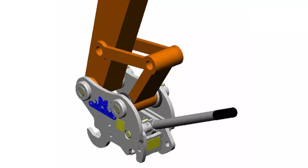 TAG Universal Spring-Loaded Manual Release Quick Coupler | 1½”–2″ Dead Pin Setup | 120–185 lbs | 6–10 Ton | For Excavators