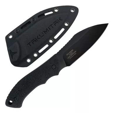 TAKUMITAK Day 500 D2 Sheepsfoot Blade G10 Handle Fixed Knife with Kydex Sheath (TKF206)