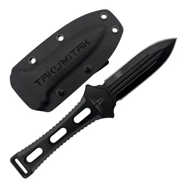 TAKUMITAK Hidden Anger D2 Spear Point Blade G10 Handle Fixed Knife with Kydex Sheath (TKF205)