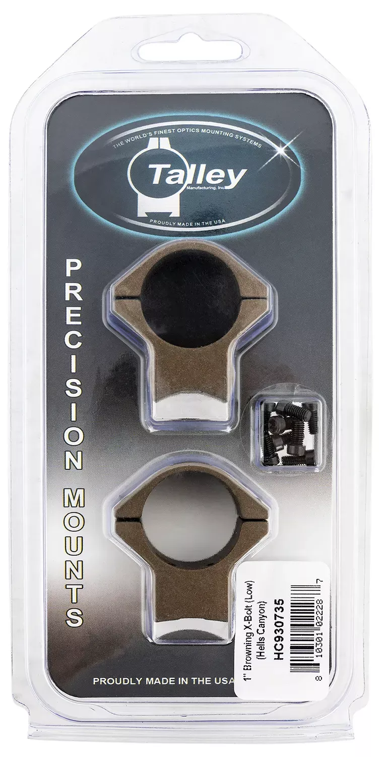 Talley Scope Ring SetFor Rifle Browning X-Bolt Low 1″ Tube Hells Canyon Aluminum