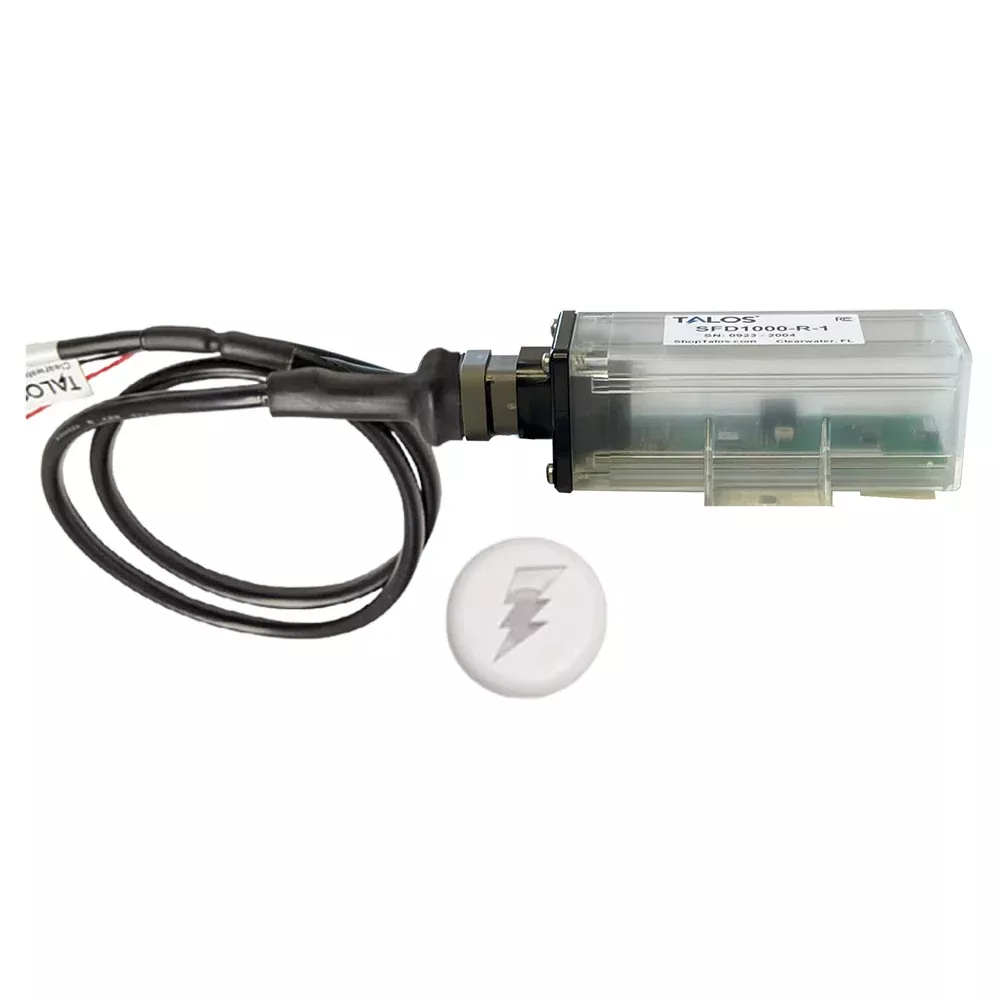 TALOS Remote Housing Lightning Detection System w/10′ Cable – White Round Indicator w/Translucent Housing [SFD1000R-T1-WO-WH-10FT]