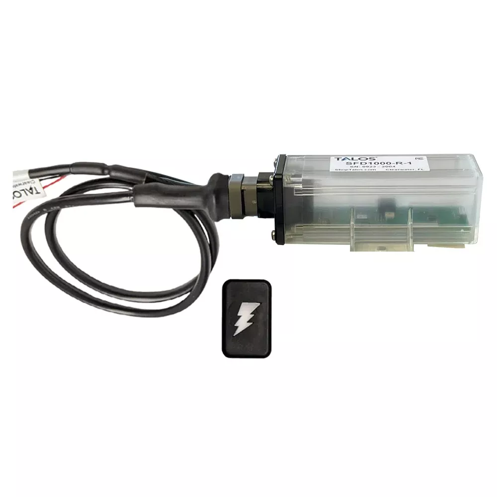 TALOS Remote Housing Lightning Detection System w/3′ Cable – Black Rectangular Indicator w/Translucent Housing [SFD1000R-T1-BR-BL-3FT]