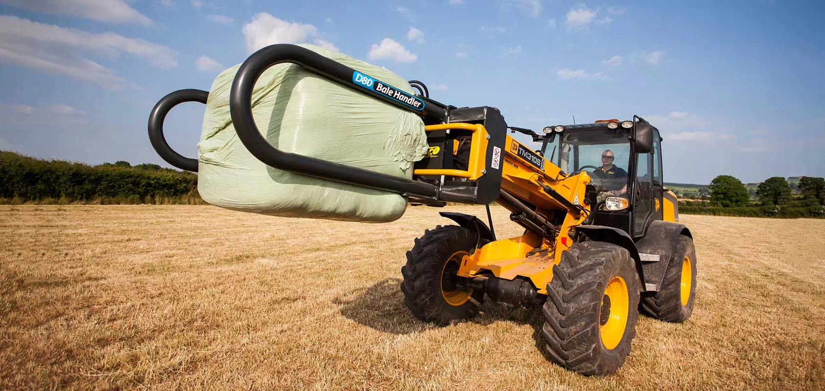 Tanco Bale Handler | Model D80 & D85 | Width 62″ | 20-60 GPM | 40-60 HP | For Skid Steers, Tractors & Loaders