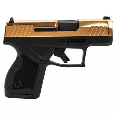 Taurus 1-GX4M931-10G GX4 Micro-Compact Frame 9mm Luger 10+1 3.06" Satin Black DLC Stainless Steel Barrel, Gold PVD Serrated Alloy Steel Slide, Matte Black Stainless Steel Frame, Textured Grip