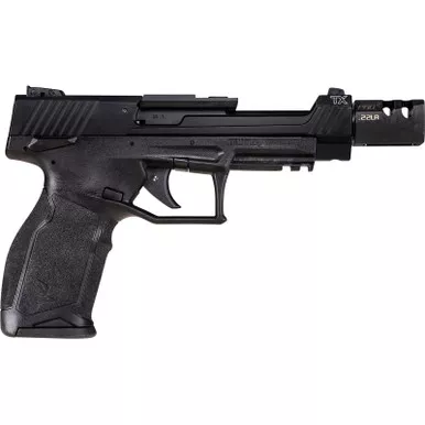 Taurus 1-TX22C151T10 TX22 Competition 5.40" 10+1 (3) Black Polymer Frame Black Anodized Ported Aluminum Slide with Optics Mount Aggressive Textured Black Polymer Grip Includes Compensator