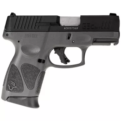 Taurus 1G3C931G G3C Compact Frame 9mm Luger 12+1 3.26" Matte Stainless Steel Barrel, Matte Black Tenifer Serrated Steel Slide, Gray Polymer Frame w/Picatinny Rail, Gray Polymer Grip, Right Hand
