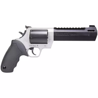 Taurus 2500065RH Raging Hunter Large Frame 500 S&W Mag 5rd 6.75" Matte Black Ported/Target Crown Barrel, Matte Black Oxide Cylinder, Matte Stainless Stainless Steel Frame, Black Rubber Grip