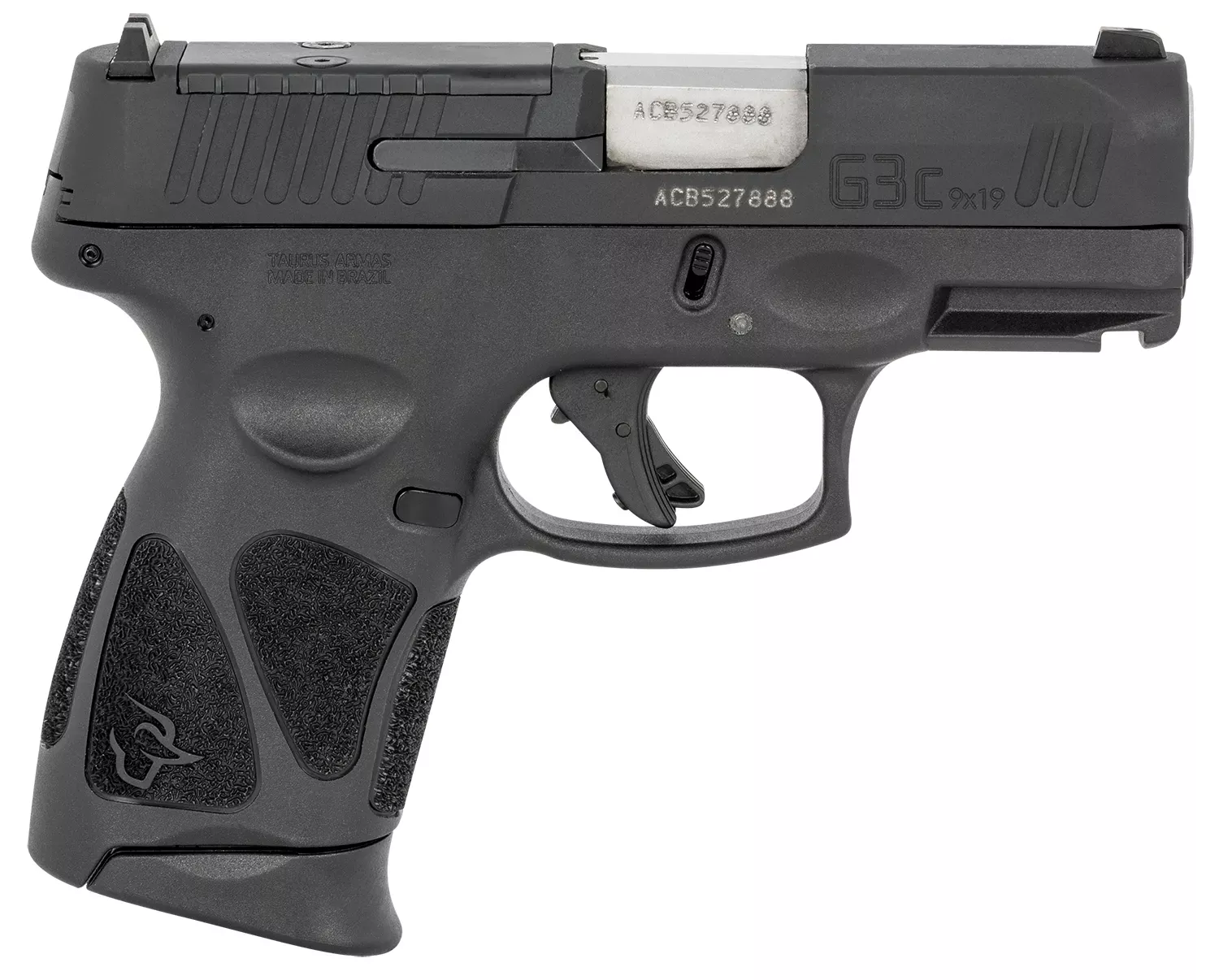 Taurus 9mm Luger 10+1 3.26" Matte Stainless Steel Barrel, Matte Black Tenifer Optic Cut/Serrated Slide