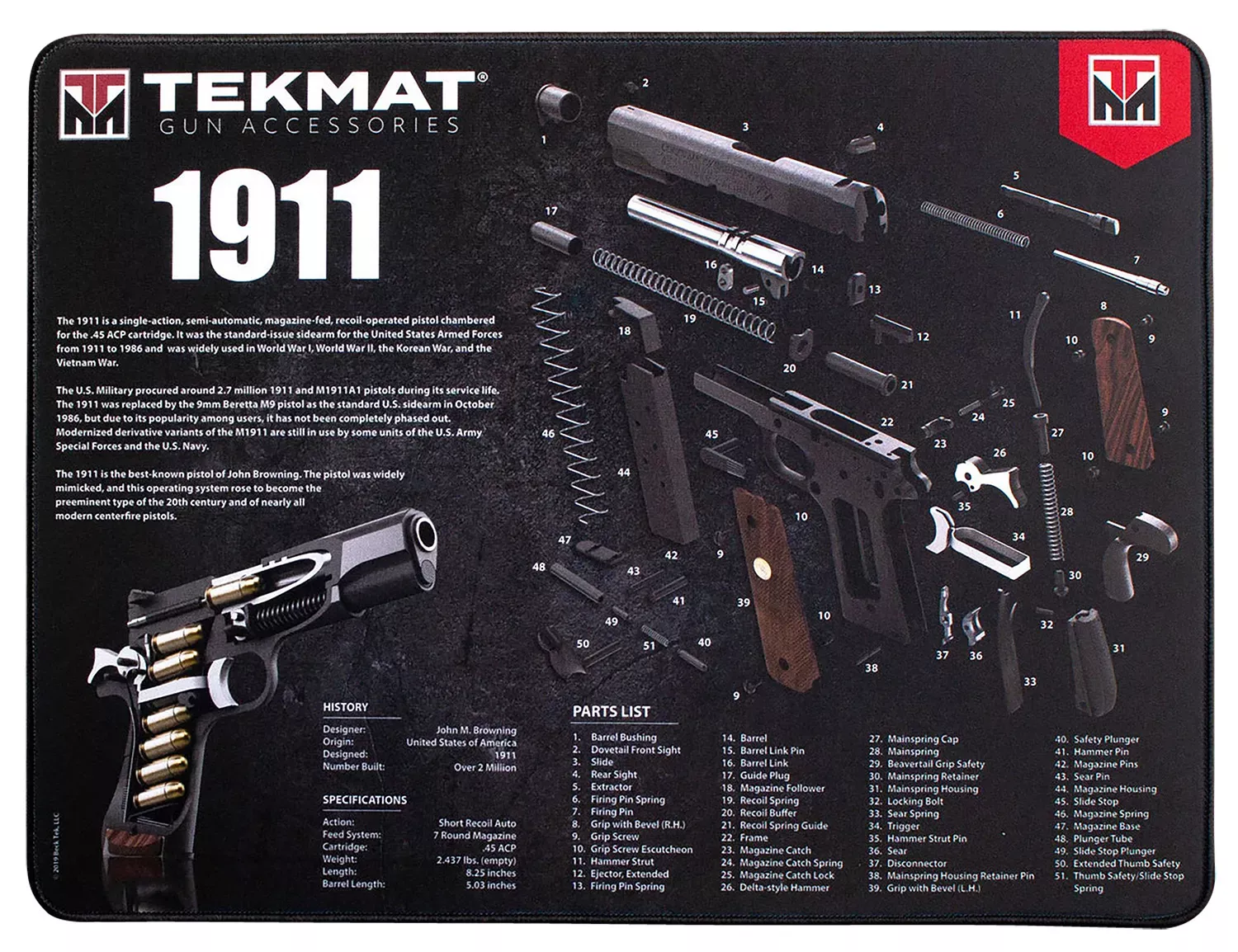 TekMat 1911 3D Ultra 20 Cleaning Mat 15 x 20""
