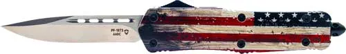 Templar Knife Large Otf Wood – Us Flag 3.5″ Silver Drop Point