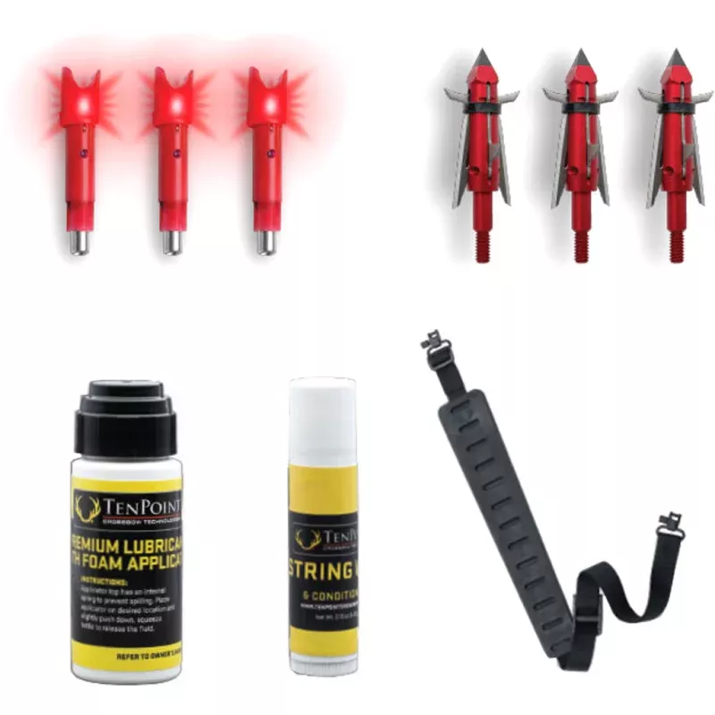 TenPoint Accessory Kit with Crossbow Nocks, Broadheads, and Upgrades