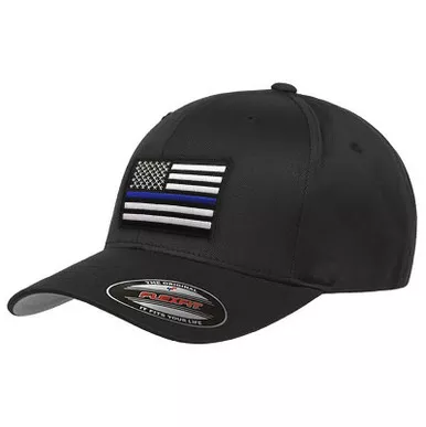 Thin Blue Line FlexFit American Flag Hat