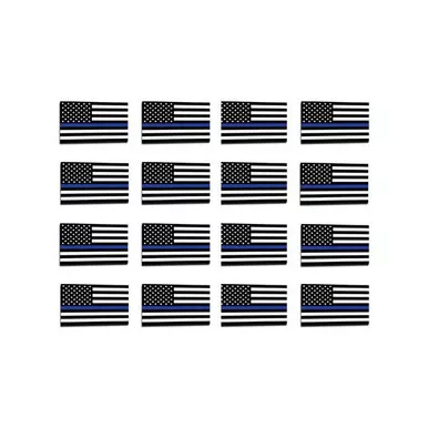 Thin Blue Line S-AMERICAN-175 American Flag Sticker, 50-Pack, 1" x 1.5"