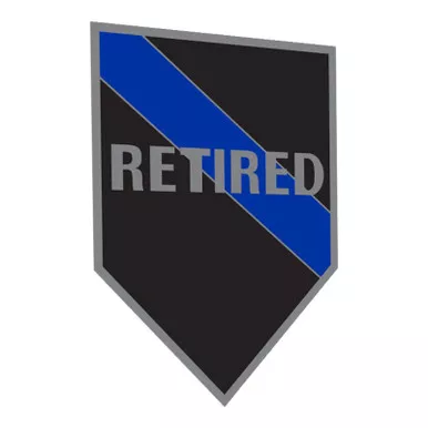 Thin Blue Line S-RETIRED-46 Retired Police Officer Sticker, 4" x 6"