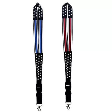 Thin Blue Line Stars & Stripes Lanyard