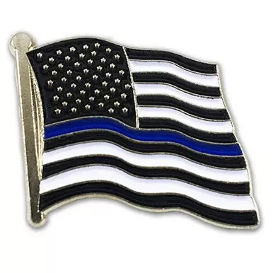 Thin Blue Line TBLAM American Flag Pin