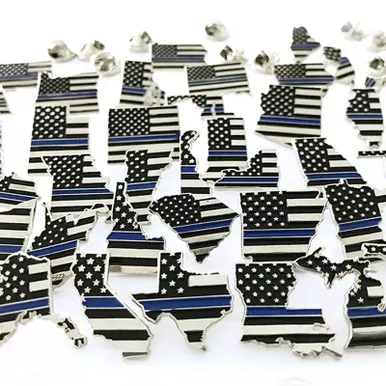 Thin Blue Line USA State Pin