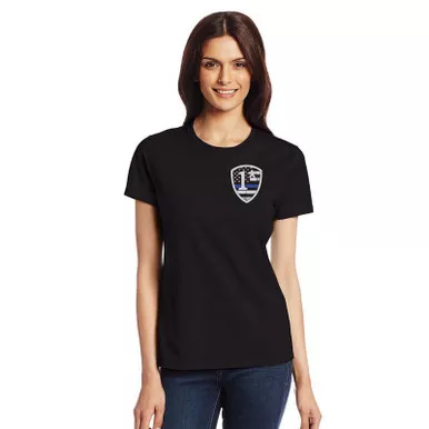 Thin Blue Line Women's 1* to Risk Short Sleeve T-Shirt, Black