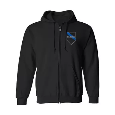 Thin Red Line Remember Full Zip Hooded Sweatshirt, Black
