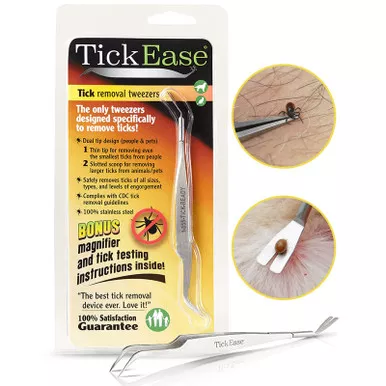TickEase Stainless Steel 2 Sided Tick Remover