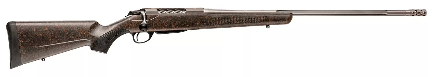 Tikka T3x Lite 300 Win Mag Rifle 24.30″ Orange Webbed Black JRTXRBS331R10